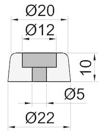 rubber-buffer-22x20x10