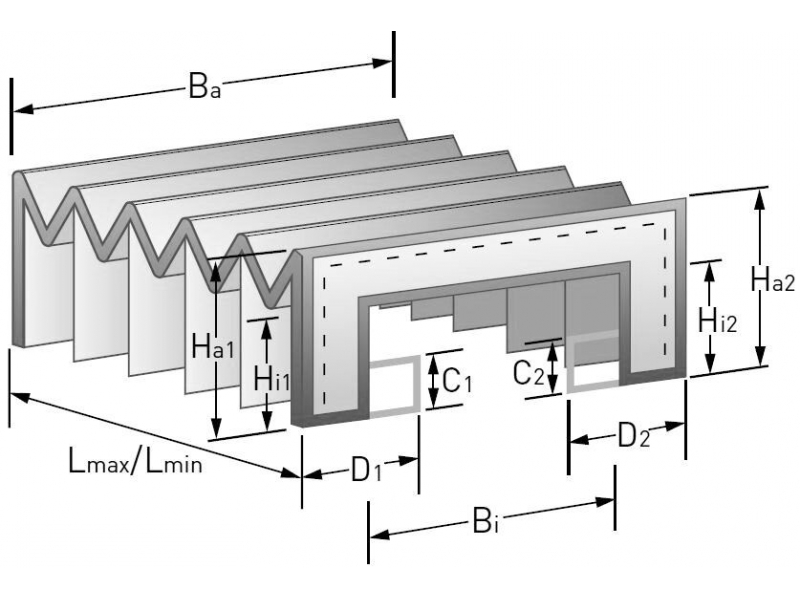 tekening-vouwbalg-u-vorm-vlak
